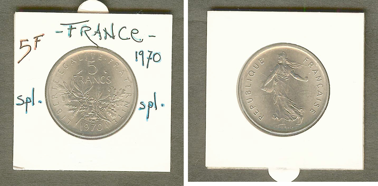 5 francs Semeuse 1970 Unc